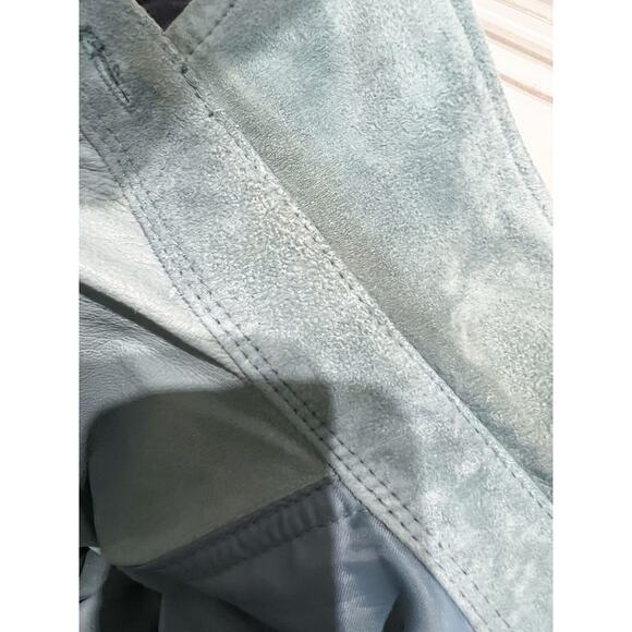 Lauren Ralph Lauren Vest Womens Medium Western Whipstitch Suede Teal Green - Picture 8 of 8